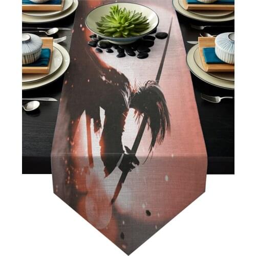 Japanese Samurai Table Runner Table Flag Home Party Decorative Tablecloth Table Runners