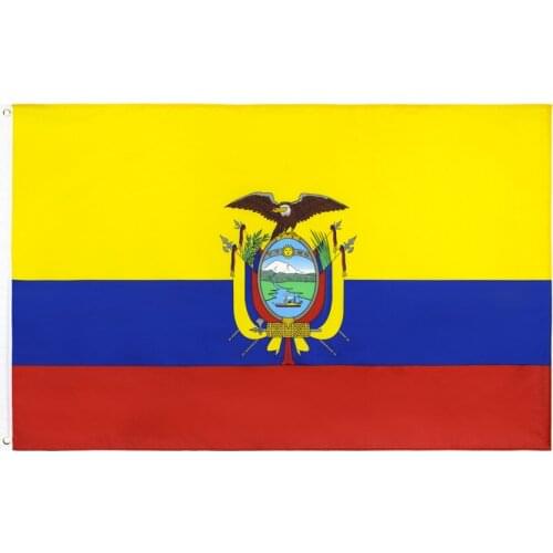 The Republic of Ecuador Flag Vivid Color and UV Fade Resistant Canvas Header and Double Stitched 90*150 CM Ecuador Banner