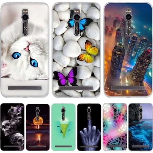 Back Cover for Asus ZE551ML Case Cover 3D Soft TPU Printing Funda For Asus Zenfone 2 ZE551ML Case Silicone Case Capa Coque Shell