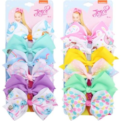 6PCS/Set Grosgrain Ribbon Bows Crocodile Hair Clips Lovely Hairpins Headband Barrettes Fashion Hair Accessories Free Shipping