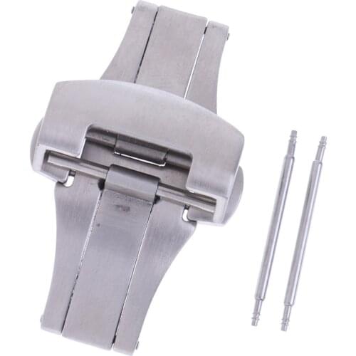 Butterfly Deployment Clasp Watch Buckle Brushed Stainless Steel 22mm Buckle