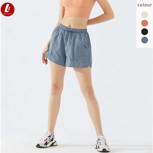 LULUBANANA Womens Quick-Dry Running Shorts Sport Layer Elastic Gym Fitness Waist Active Workout Loose YOGA Shorts with Pockets