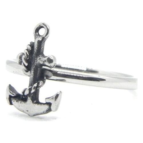 Support Dropship Size 5-10 New Design Lady Girls Ring 316L Stainless Steel Fashion Jewelry Sailor Cross Skull Ring