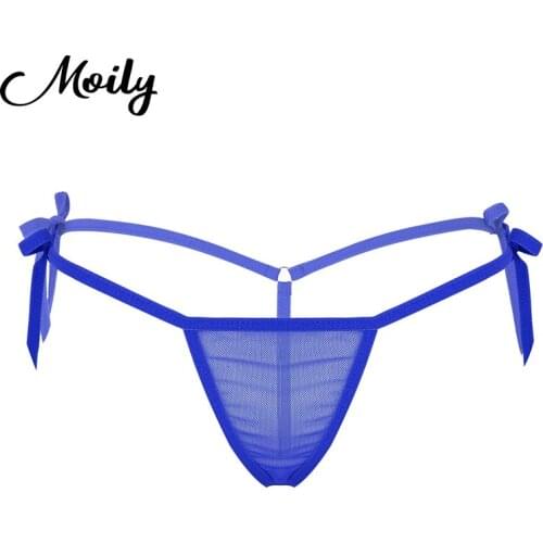 Womens Mesh See Through Lingerie Sexy Panties Transparent Underwear Low Rise Mini G-Strings Thongs Bikini Briefs Intimates Panty