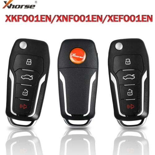 10pcs Xhorse VVDI2 Universal 4 Buttons Remote Car Key for Ford MINI Programmer VVDI Key Tool MAX English Version XKFO01/XEFO01EN