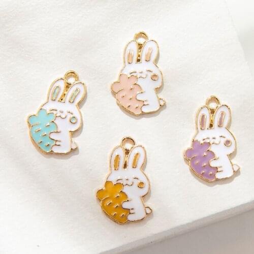 10Pcs Enamel Charms Pendant for Jewerly DIY Making Bracelet Women Earrings Necklace Accessories Findings Craft