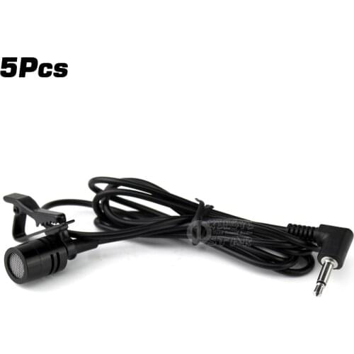 5Pcs 3.5mm Jack Hands Free Collar Tie Clip Microphone Lapel Lavalier Mic For Computer PC Laptop DSLR Camcorders Karaoke System