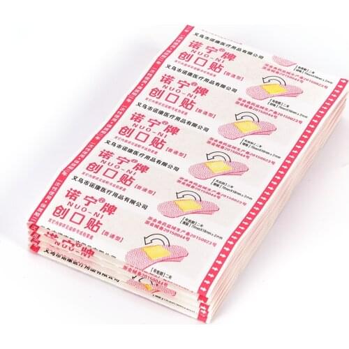 50Pcs First Aid Waterproof Bandage Hemostatic Medical Disposable Band-Aid With A Serile Stickers Gauze Pad Wound Plaster