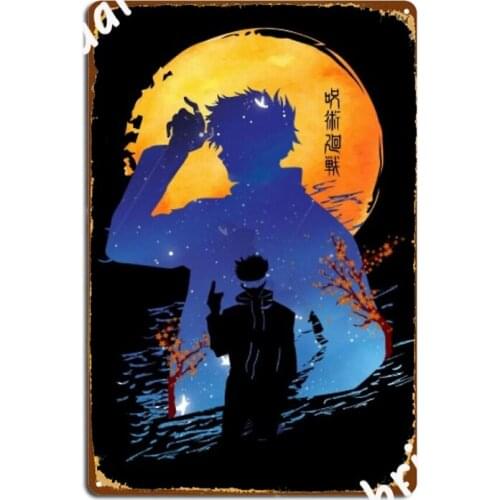 Jujutsu Kaisen Anime Kawaii Sukuna Gojo Satoru Poster Metal Plaque Club create Cave pub Wall Decor Tin sign Poster