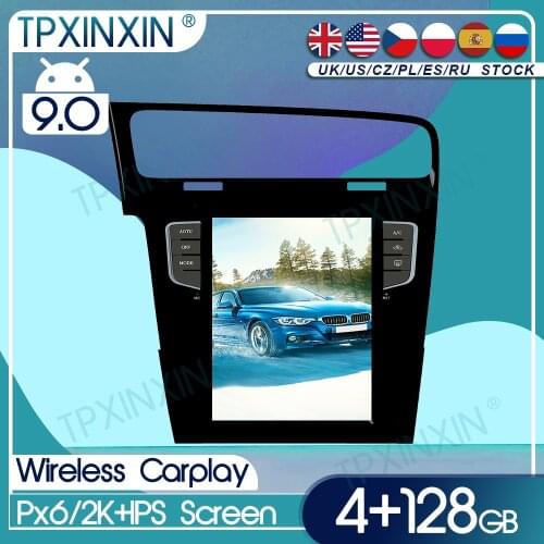 For VW Golf 7 2013 2014 2015 2016 Android 9 Carplay Radio Player Car GPS Navigation Head Unit Car Stereo Video Receiver BT WIFI