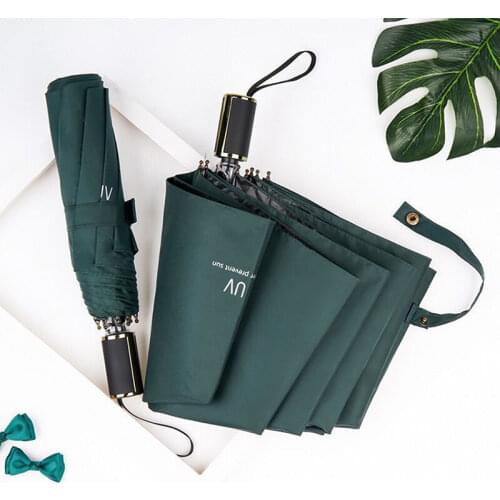 Travle Umbrella 58cm*8K Portable Sun Rain Umbrella Folding Windproof Protection Umbrella with Black Coating for Adults Kid