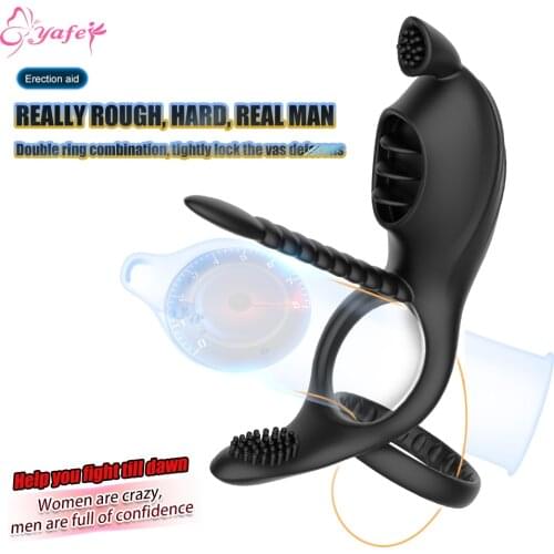 Wireless Vibrator Glans Massager Penis Stimulation Delay Trainer Male Masturbator G Spot Clitoris Licker Sex Toys For Men Couple