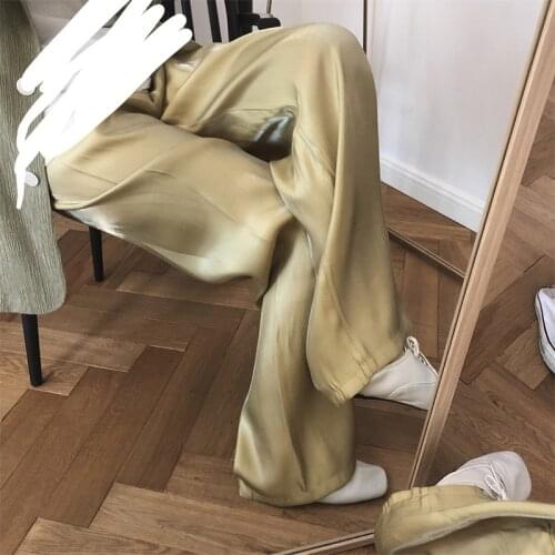 2021 New Summer Fashion Ladies Pants Loose High Quality Women Wide Leg Trousers Casual Elegant Cotton Female Bottoms T55