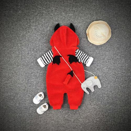 Baby onesies go out in autumn and winter, net red baby romper, cute newborn clothes, warm climbing clothes, two-piece suit
