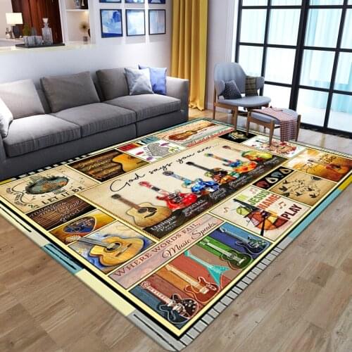 Guitar Design Carpets parlour Kitchen Corridor Entrance Door Mat balcony bath mat tapis salon floor Mat home soft kids play rugs