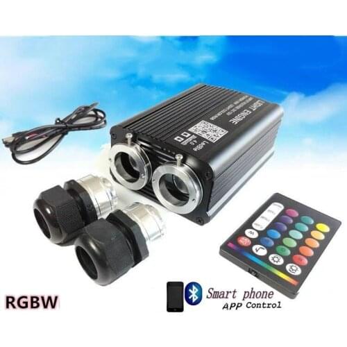 Dual Head App Smart Phone Remote controlled Audio Voice Controller 20W Car Interior Starry Star Light Engine Fiber Optic Ceiling