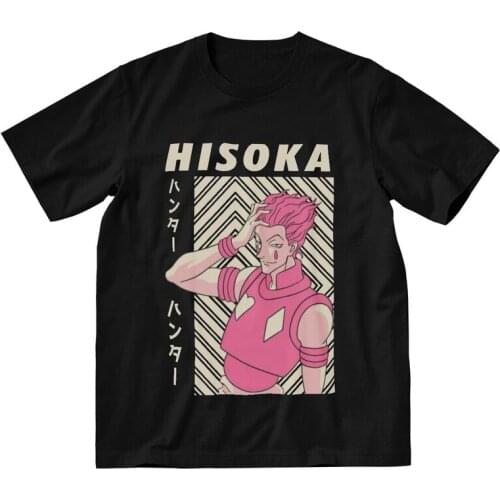 Harajuku Hunter X Hunter T-Shirts Men Fashion T Shirts Short Sleeve Funny Hisoka Morow Tshirt 100% Cotton Tees Top Gift Clothing