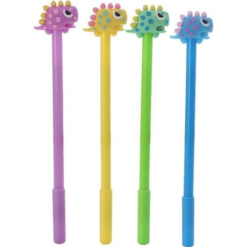 36PCS Tyrannosaurus Rex Gel Pens Creative Student Black Water Pen Lovely Stationery Office Pen Office Accessories