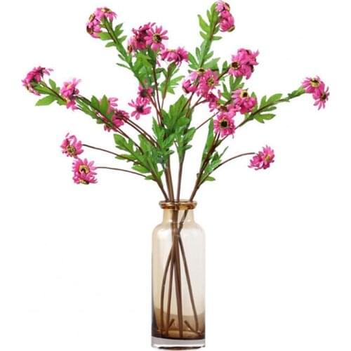 Simulation Sunflower Flower Fadeless Decorative 6 Colors Faux Silk Beautiful Long Lasting Artificial Flower Garden Decoration