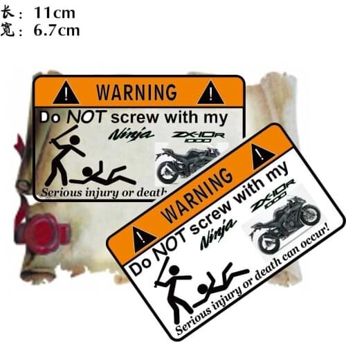 KODASKIN Motorcycle Cheap 2D Creative Warning Sticker Decal for EX 10R ex10r 1000 Z125 Z250 Z300 Z650 Z750