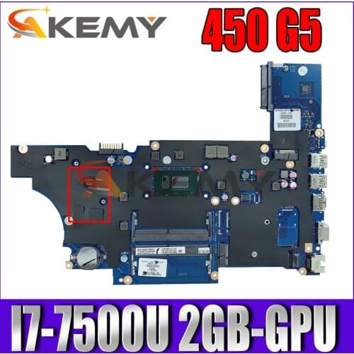 Akemy X8C Mainboard For HP For Probook 450 G5 Laptop motherboard DA0X8CMB6E0 100% TEST OK! W/ I7-7500U CPU + 2GB-GPU