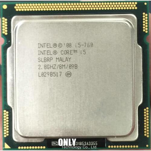 Free shipping Original Intel Core i5-760 Processor 2.8 GHz 8MB Cache Socket LGA1156 45nm Desktop CPU I5 760