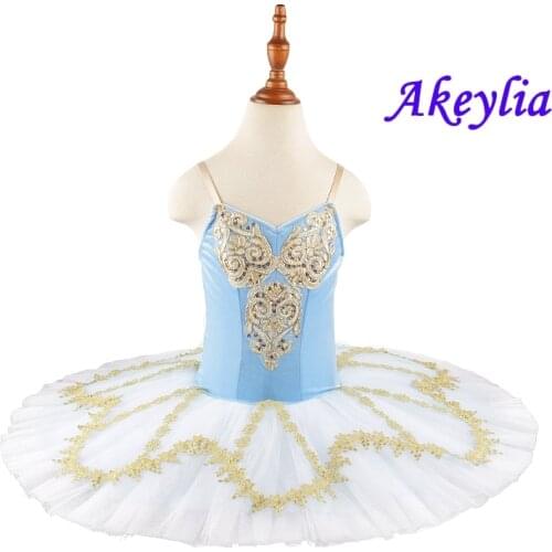 Blue White Florina Classical Pancake Ballet Tutu Dress For Girls Professional Raymonda Ballet Performance Tutu Costume For Adult