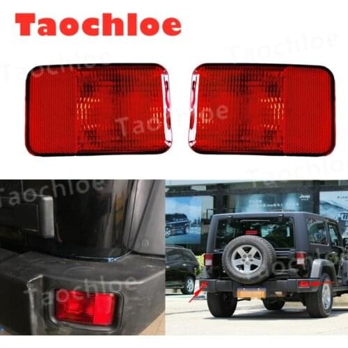 1Pcs Rear Bumper Fog Light for Wrangler 2007-2018 Lamp Housing Replacement Without Bulb 55078104AC 55078105AC Warning Lights