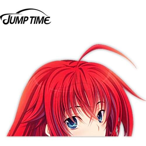Jump Time High School DxD Rias Gremory 96 Cute Anime Girl Peeker Vinyl Decal Window Waifu Car Stickers