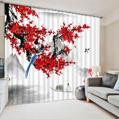 Custom any size photo Luxury Blackout 3D Curtains For Living room Bedding room Office