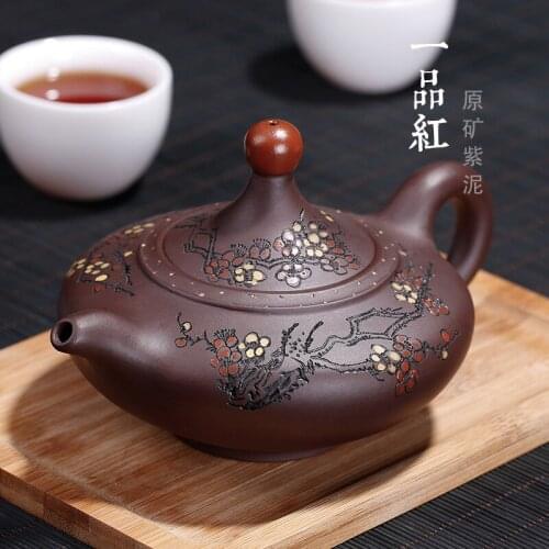Ore purple clay poinsettia recommended craftsmen all hand painted clay lamp an agent undertakes to wholesale the teapot