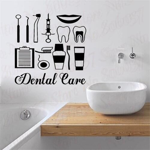 Dental Clinic,Quote Wall Decal,Dentist Smile, Dental Wall Stickers, Teeth clinic Removable, Tooth Decor Handmade WL1844