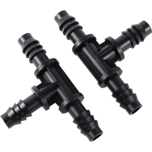 3/8 Inch Tee Barb Connector Dripper Watering Plants Tee 8mm/11mm Hose Connector Automatic Irrigation Watering Hose Splitter