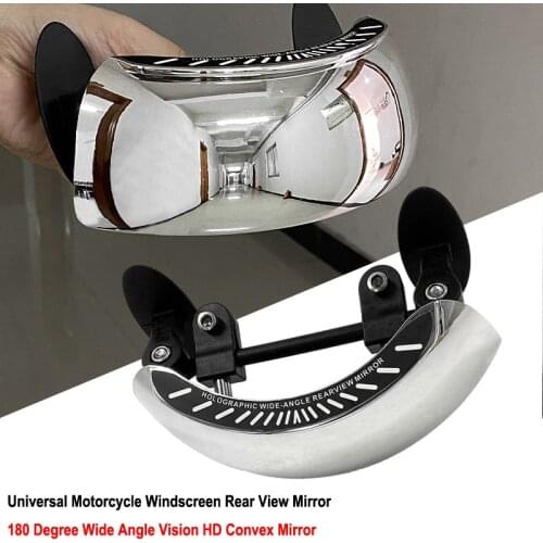 For BMW R1200GS KTM HONDA KAWASAKI SUZUKI YAMAHA MT07 Universal Motorcycle 180 Degree Holographic Wide angle Rear View Mirror