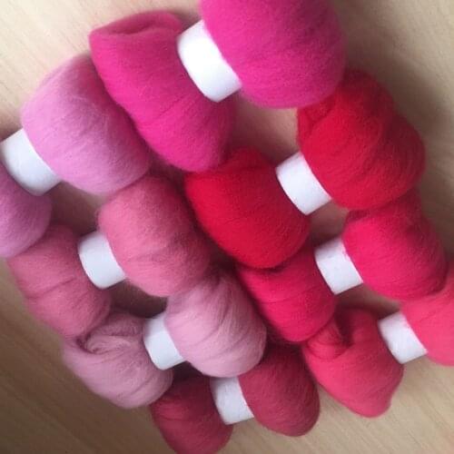 Wfpfbec DIY wool roving wool felting wool fiber 10g/8pcs/lot free shipping