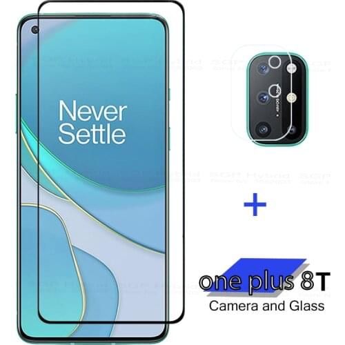 2-in-1 Tempered glass for Oneplus 8t Rear camera lens film screen protector on for Oneplus 8t 8 t t8 protective glasss Cover Fil