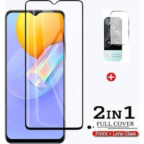 2 in 1 Tempered Glass On For Vivo Y31 Glas Screen Protector Camera Lens Film For Vivo Y31 Y51 Y 31 51 Protective Glass 9H Film