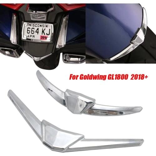 1Pcs ABS Chrome Motorcycle Rear For Fender Tip Trim Case Cover Sticker For Honda Goldwing GL1800 GL 1800 From 2018