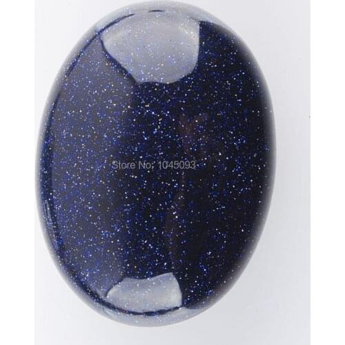 Natural Blue Sand Gem Stone Oval Cabochon CAB No Hole Jewelry 30x40x8MM 1PCS QU3140