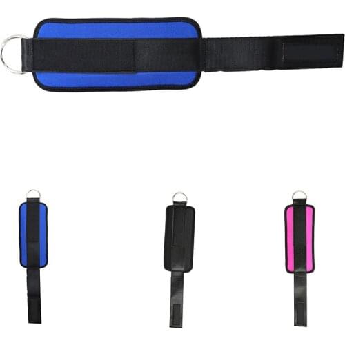 1pc Fitness Adjustable D-ring Ankle Strap Foot Support Unisex Ankle Protector Tension Band with Full Protected Soft Sport Nylon