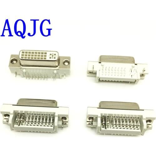 10pcs DVI 29Pin to PCB 90 Degree Female Connector Plug dvi 24+5 Pin Female socket Plug jack for Video Audio display AQJG