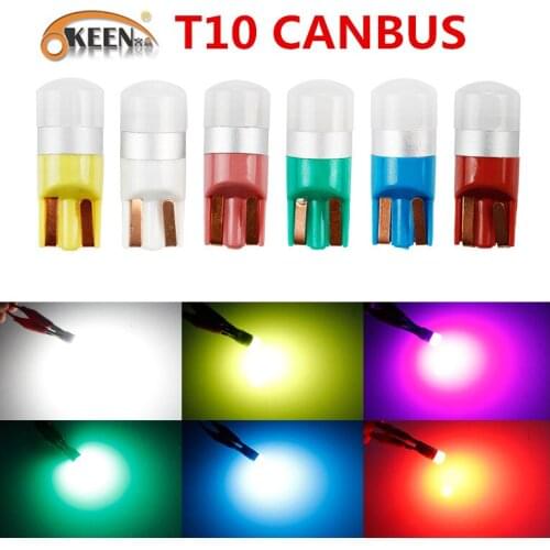 OKEEN 2pcs Car 12V 24V T10 Led W5W 194 Turn Signal Lamps Canbus Error Free T10 3030 White Yellow Blue Red Interior Reading Light