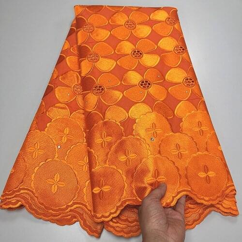 2021 High Quality African Net Lace Fabric New Nigerian 100% Cotton Embroidery Luxury French Lace Fabric 5Yards For Wedding A1992