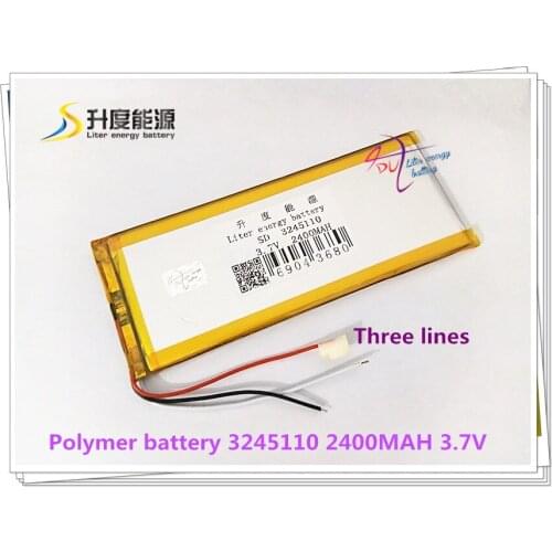 3.7V 2400mAH 3245110 Polymer lithium ion / Li-ion battery for tablet pc GPS E-BOOK POWER BANK cell phone