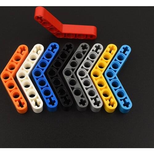 10PCS 32348 High-tech Hole beam 1 x 7 Bent (4 - 4) Thick Building Blocks Parts MOC DIY Education Build Toys Brick