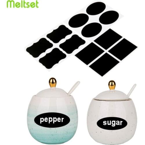 36Pcs/lot Kitchen Spice Stickers DIY Blackboard Sticker Labels for Spice Bottle Jar Chalkboard Handmade Label Tags Kitchen Tools