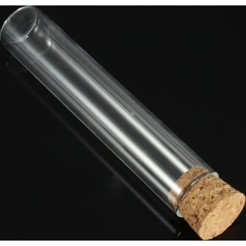 5pcs/lot Multiple specifications Flat bottom Glass Test Tube with cork stoppers for kinds of TESTS