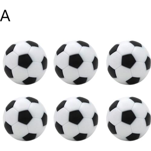 6pcs 32mm Table Soccer Foosball Fussball Football Machine Accessories Replacements Black and White Ball Kids Indoor Game 03KA