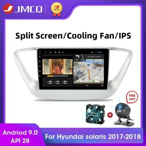 JMCQ T3L Android 9.0 2+32G DSP Car Radio Multimidia Video Player Navigation GPS For Hyundai Solaris Verna 2017 2018 2din 2 din
