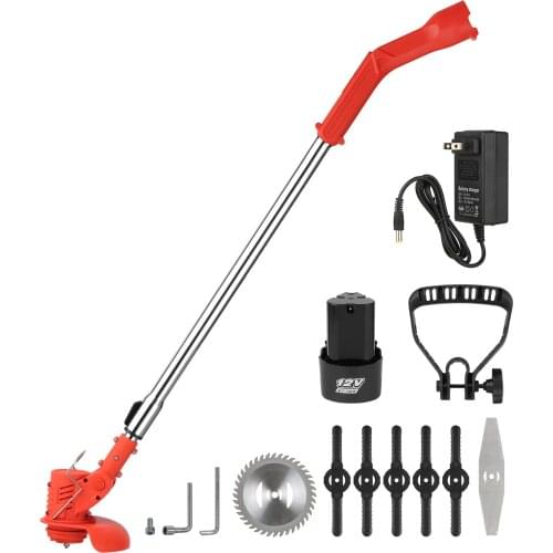 12V Cordless Rechargeable Grass Trimmer & Edger Electric Lawn Mower Weeder Weeding Machine Grass Cutter for Trimming Gardening